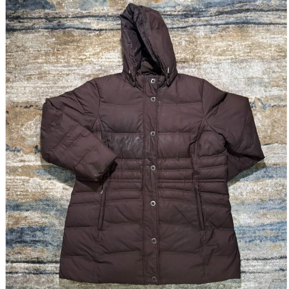 Eddie Bauer Goose Down Puffer Jacket Brown XXL – 700 Fill Power Winter Coat